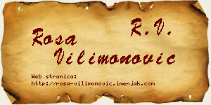 Rosa Vilimonović vizit kartica